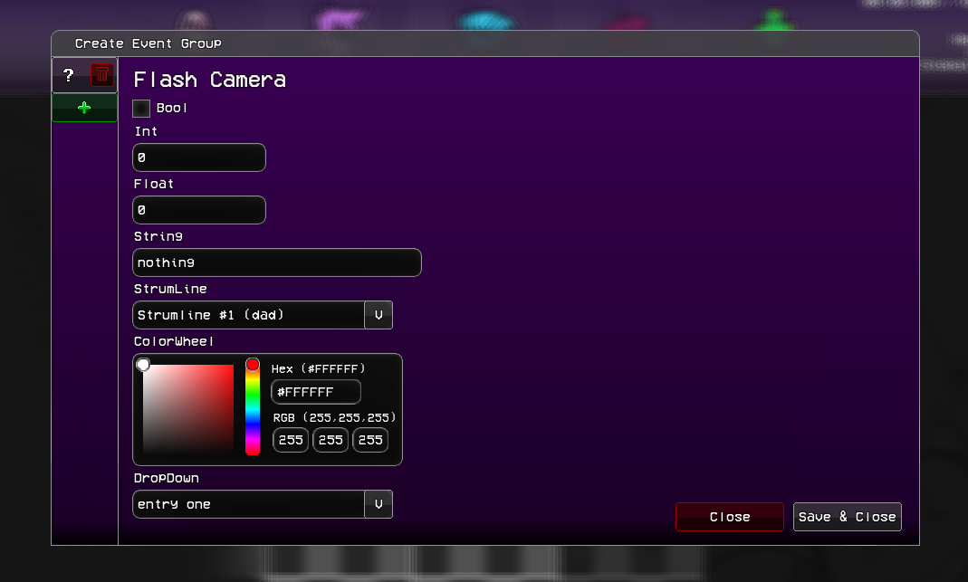 Image showing all of the different types of parameters